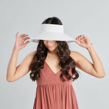 Load image into Gallery viewer, San Diego Hat Company Large Brim Foldable Visor - White
