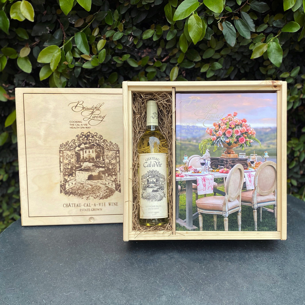 Beautiful Living Cookbook & Wine Gift Set
